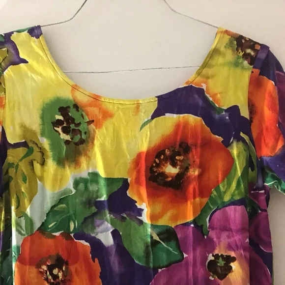 Vintage Jams World Hattie Tiered Mini Dress in Mixed Poppy Print Size Small - Picture 10 of 16